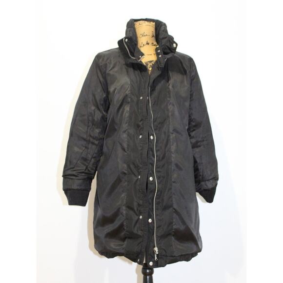 Michael Kors Long Down Black Puffer Parka Coat Women’s L - Picture 6 of 14